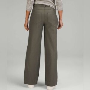Lululemon Mute Green/ Grey City Sleek 5 Pocket High Rise Wide Leg Pants